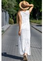 s.Oliver dámské háčkované šaty rukávů bílé