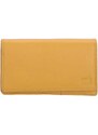 Double-D Žltá veľká kožená peňaženka "Dominas"