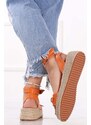 C’M Paris Oranžové platformové sandále Hedy