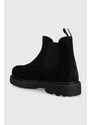 Semišové topánky chelsea Tommy Jeans TJM CHELSEA HIGH BOOT pánske, čierna farba, EM0EM01205