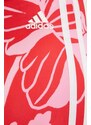 Tréningové legíny adidas Performance Farm červená farba, vzorované