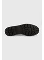 Kožené mokasíny Karl Lagerfeld MOKASSINO LUG KL pánske, čierna farba, KL13521