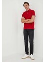 Polo tričko Tommy Hilfiger pánsky,červená farba,jednofarebný,MW0MW30750
