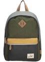 Beagles Sivo-zelený vodeodolný školský ruksak „Smile“