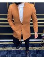 Fashionformen Elegantný pánsky kabát tehlový HQ040