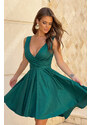 Bicotone Zelené krátke šaty Thalia