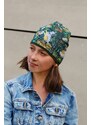 Darissa Detská jednovrstvová čiapka flora - zelená