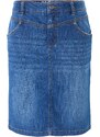bonprix Strečová džínsová sukňa, farba modrá, rozm. 42