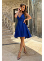 Bicotone Modré krátke šaty Thalia