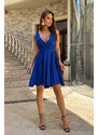 Bicotone Modré krátke šaty Thalia