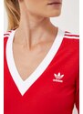 Šaty adidas Originals červená farba, maxi, priliehavá, II0750