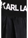 Detské krátke nohavice Karl Lagerfeld čierna farba, vzorované