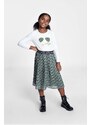 Dievčenská sukňa Michael Kors zelená farba, midi, áčkový strih