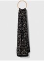 Šál Emporio Armani dámsky, čierna farba, vzorovaný