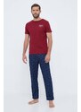 Bavlnené tričko Tommy Hilfiger bordová farba,melanžový,UM0UM02916