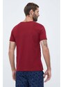 Bavlnené tričko Tommy Hilfiger bordová farba,melanžový,UM0UM02916