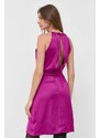 Šaty Pinko fialová farba, mini, rovný strih