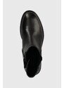 Detské kožené topánky Tommy Hilfiger CHELSEA čierna farba