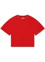 Detské tričko HUGO béžová farba, s polorolákom