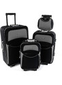 Rogal Sivo-čierna sada 4 cestovných kufrov "Standard" - veľ. S, M, L, XL