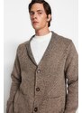Trendyol Mink Regular Fit Collar Knitwear Cardigan