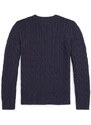 Detský bavlnený sveter Polo Ralph Lauren tmavomodrá farba