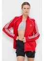Mikina adidas Originals dámska, červená farba, s nášivkou, IK4032