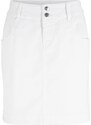 bonprix Strečová sukňa s podielom lycry, farba biela