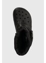 Detské snehule Crocs Classic Lined Neo Puff čierna farba