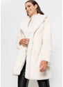 bonprix Mäkká dlhá bunda, umelá kožušinka, farba biela