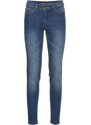 bonprix Super skinny džínsy, skrátené, farba modrá
