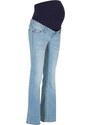bonprix Materské komfortné strečové džínsy, bootcut, farba modrá, rozm. 40