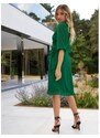 Chi Chi London Zelené zavinovacie mini šaty