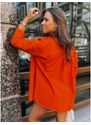 Dstreet Dámska košeľová bunda oranžovej farby