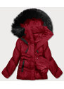 Jejmoda Dámska zimná bunda s kapucňou MODA738 červená