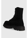 Semišové členkové topánky Tommy Jeans TJM CASUAL BOOT SUEDE pánske, čierna farba, EM0EM01336