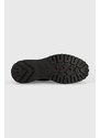 Semišové členkové topánky Tommy Jeans TJM CASUAL BOOT SUEDE pánske, čierna farba, EM0EM01336
