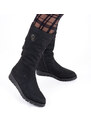 Dámske čierne topánky na klin Rieker x2370-00