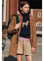 Detský bavlnený sveter Polo Ralph Lauren tmavomodrá farba, teplý