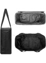 anndora Nákupná taška 2 v 1 látková a izolačná taška — čierna
