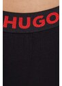 Legíny HUGO čierna farba, jednofarebné