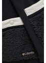 Obojstranný šál Columbia čierna farba, jednofarebný