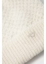 Detská čiapka s prímesou vlny Emporio Armani biela farba biela, z tenkej pleteniny