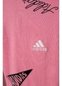 Detské legíny adidas JG BLUV Q3 TIGH ružová farba, vzorované