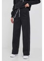 Tepláky Calvin Klein Jeans čierna farba, jednofarebné