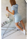 K-Fashion Šaty s kapucňou modré