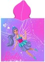 Carbotex Dievčenské plážové pončo - osuška s kapucňou Barbie - motív Morská panna - 50 x 115 cm