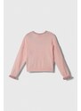 Detský sveter Emporio Armani ružová farba, tenký