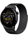 Smart hodinky Madvell Talon s volaním cez bluetooth čierne s čiernym s kovovým magnetickým remienkom