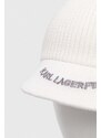 Kukla s prímesou vlny Karl Lagerfeld biela farba